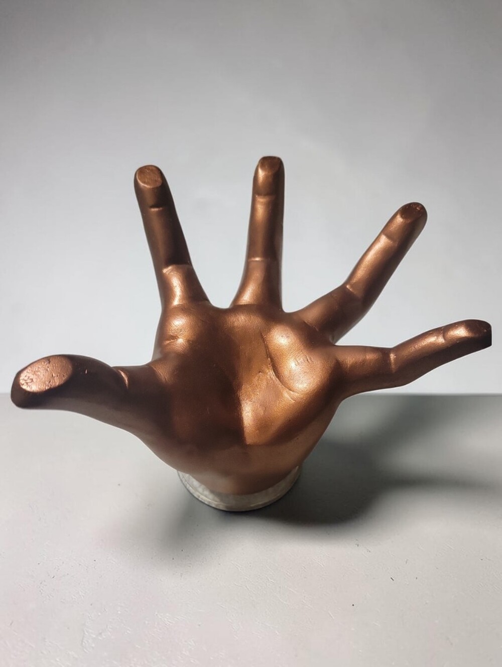 Addam's Family Thing Halloween Copper Leaf Hand Votive Tealight Candle Holder - Picture 6 of 6